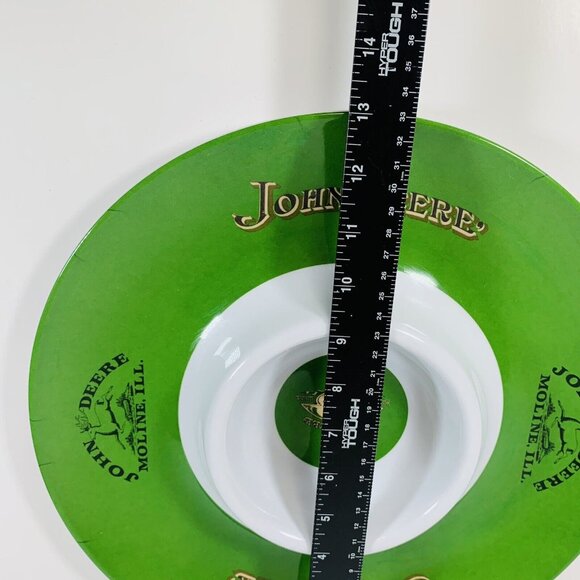 John Deere Green Chip Dip Serving Tray Melamine Ware 13" Farmhouse Kitchen Decor - Picture 9 of 13